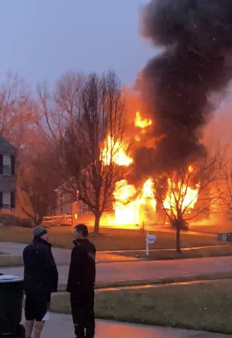 Goshen assisted Miami Twp on this fire around 6PM tonight, no injuries, photo was taken by a neighbor before FD arrived