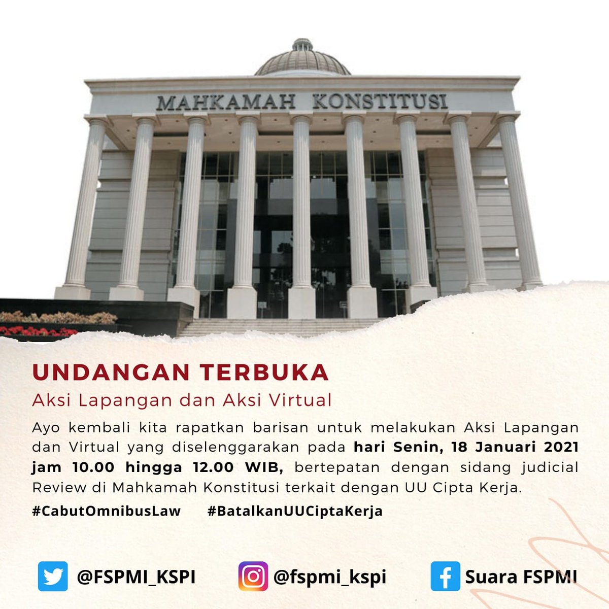 #CabutOmnibuslaw 
#BatalkanUUCiptaKerja