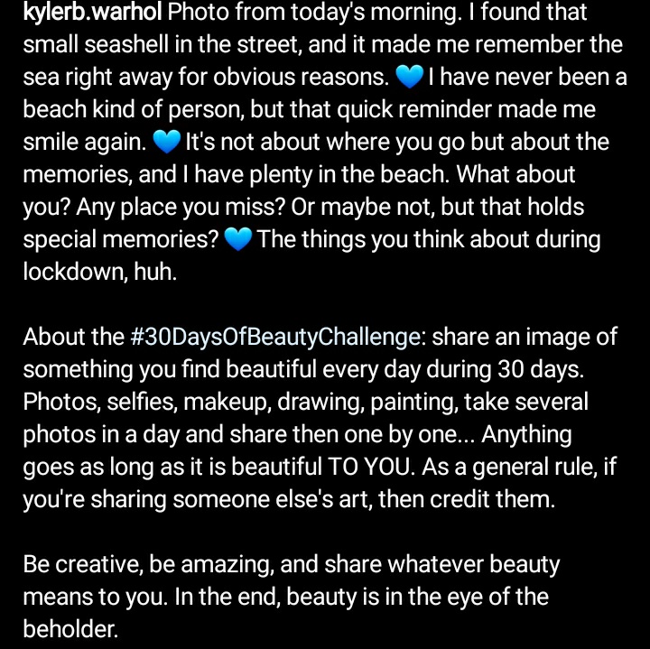 KBWarhol's tweet photo. #30DaysOfBeautyChallenge #BiWitch #MaleWitch #WitchBoy #WitchDude #WitchMan #PaganGuy #PaganBoy #PaganDude #PaganMan #Gay #Bisexual #LGBT #Pagan #Paganism #Witch #Witchcraft #Beauty #BeautyPentacle #IAmBeautiful #Awe #SelfHelp #Meditation #Seashell #Sea #Water #Beach #Memories https://t.co/uzFJdFhWfs