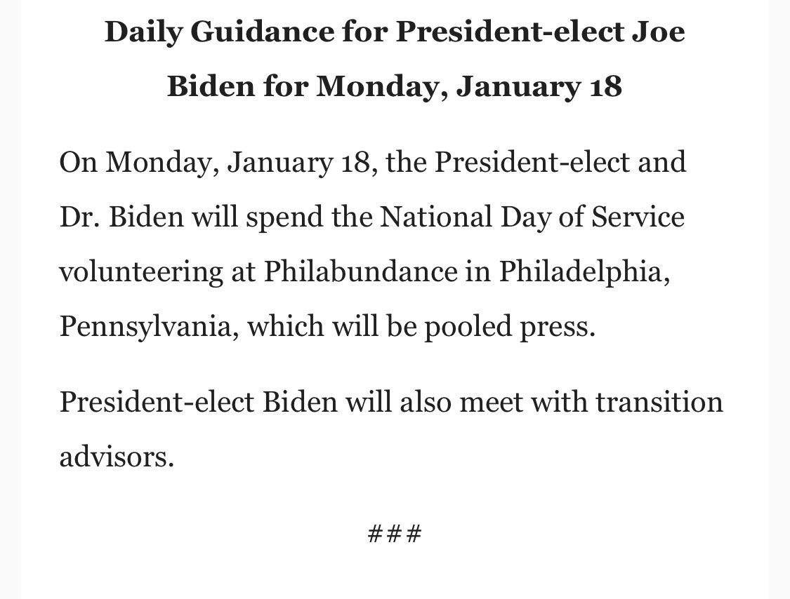 ddale8's tweet photo. Here’s Biden’s schedule guidance for tomorrow. https://t.co/AhVnNdMiCC