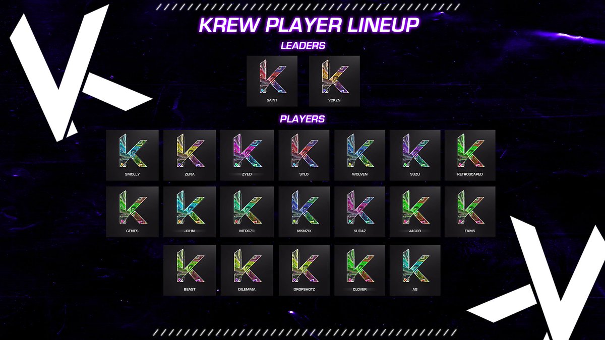 Krewsified's tweet image. Krew's 2021 Player Lineup! 🥳 #KrewOnTop #KrewSZN