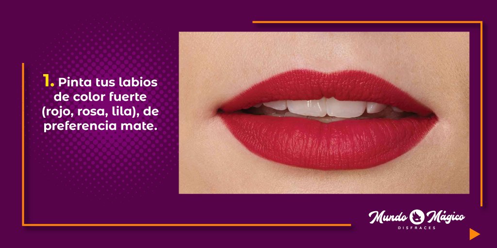 MundoMagicoDisf's tweet photo. ¿Quieres un maquillaje diferente que combine con tu disfraz? Hoy te enseñamos a pintar tus labios como un personaje de cómic 💋 Síguenos para más tutoriales. 😎 https://t.co/wZmkXCtfuc