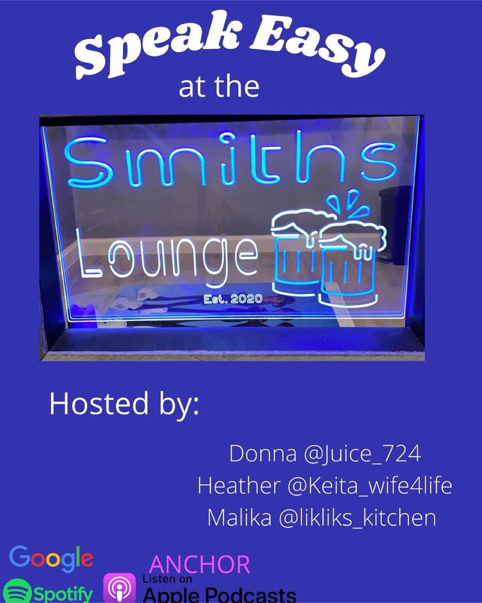 keita_wife4life's tweet photo. Episode dropped!!! #SpeakEasy #SmithLounge #Podcast #SpeakEasySmithLounge #Family #Friends #Fun #Topics #Travel #Sports #Guest #Laugh #Opinion #Love #Philly #VA #215 #757 #Listen #Enjoy #Support #3Chicks #Drinks #ApplePodcast #Spotify #Anchor #GooglePodcast https://t.co/GdfpubQGx4