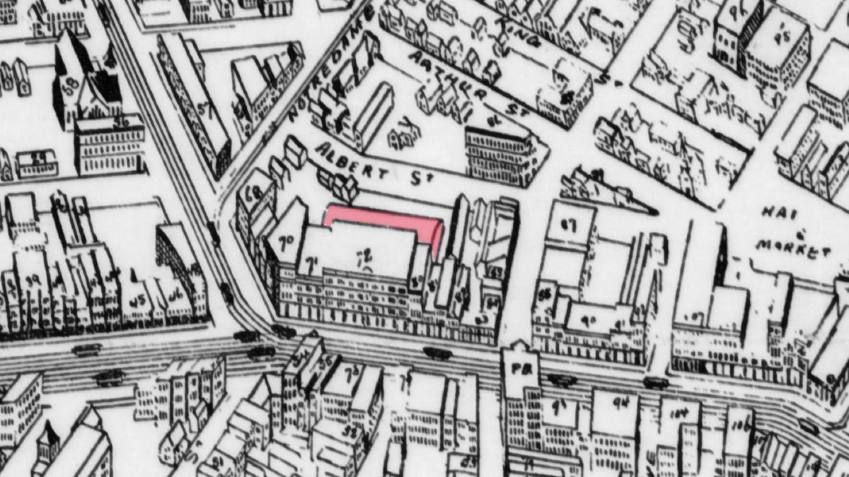 Winnipeg’s first arena was a roller rink converted with ice for the granite Curling Club. It became the city's main hockey arena after the Granite built a new home at Ellice and Hargrave in 1893. Known as the McIntyre Rink, it sat on Albert Street where a parkade is today. 2/20