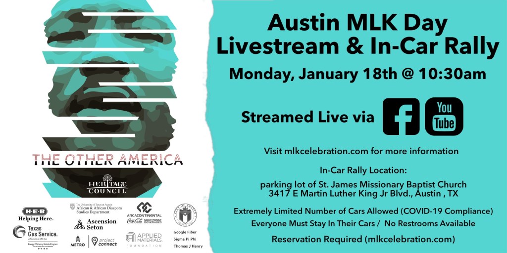 GregCasar's tweet image. Even during this pandemic, #ATX is finding new ways to come together to celebrate and reflect on this important day.

Tune in at 10:30AM for the #AustinMLKDay Celebration:  
mlkcelebration.com/mlk-livestream…