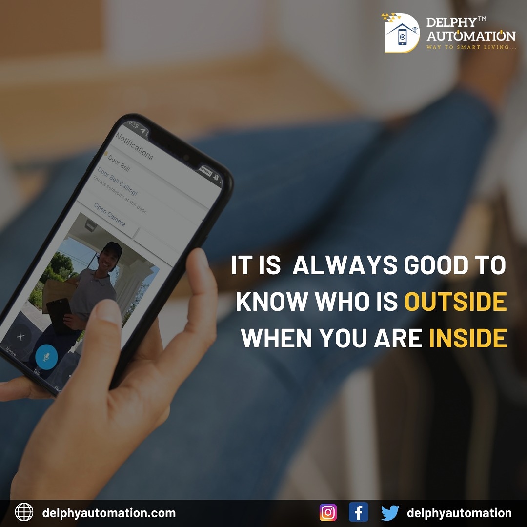 DelphySmartHome's tweet image. With Delphy Automation, remotely monitor what's going on outside while you are inside!

#wecareforyou #securityfirst #securehome #delphyautomation #smarthome #wifihomes #security