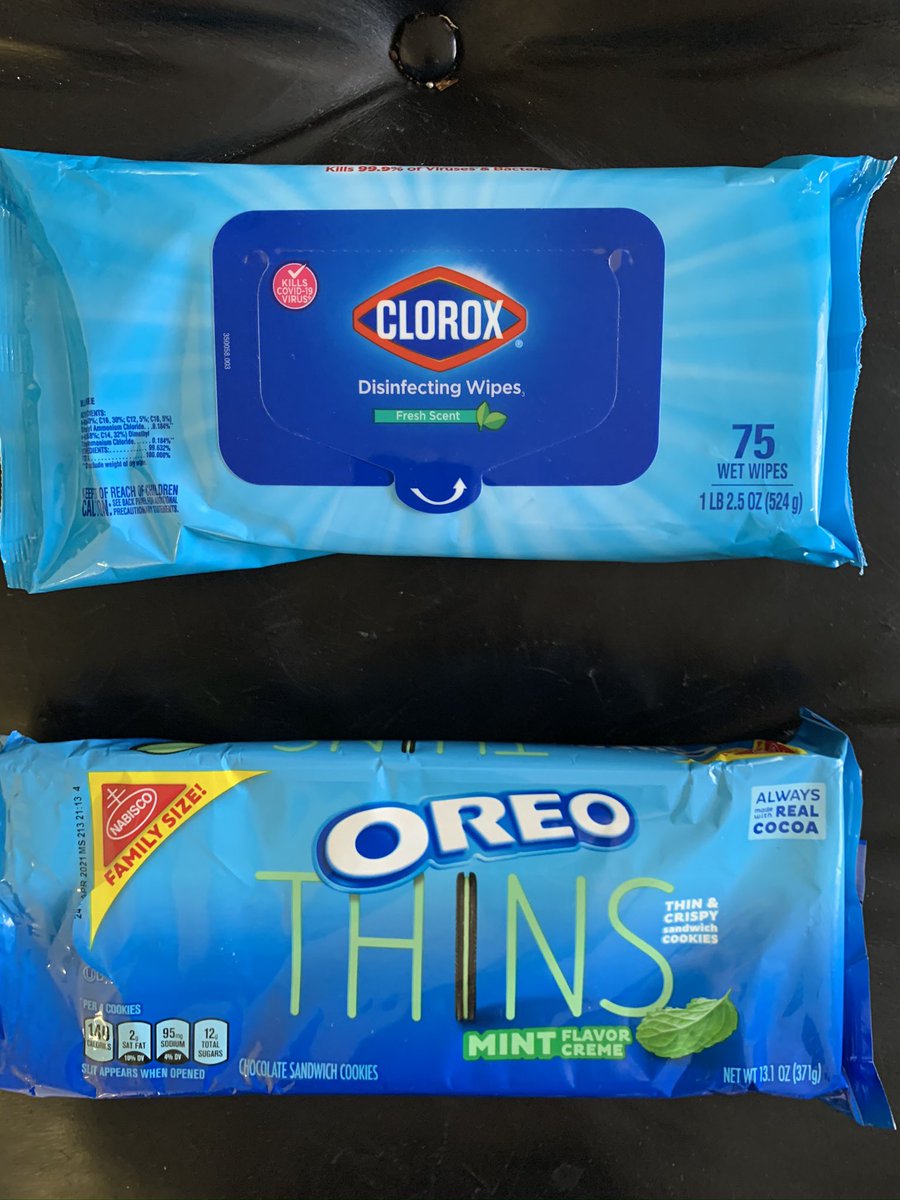 Can’t figure out why using these Clorox wipes make me crave Oreo thins.
