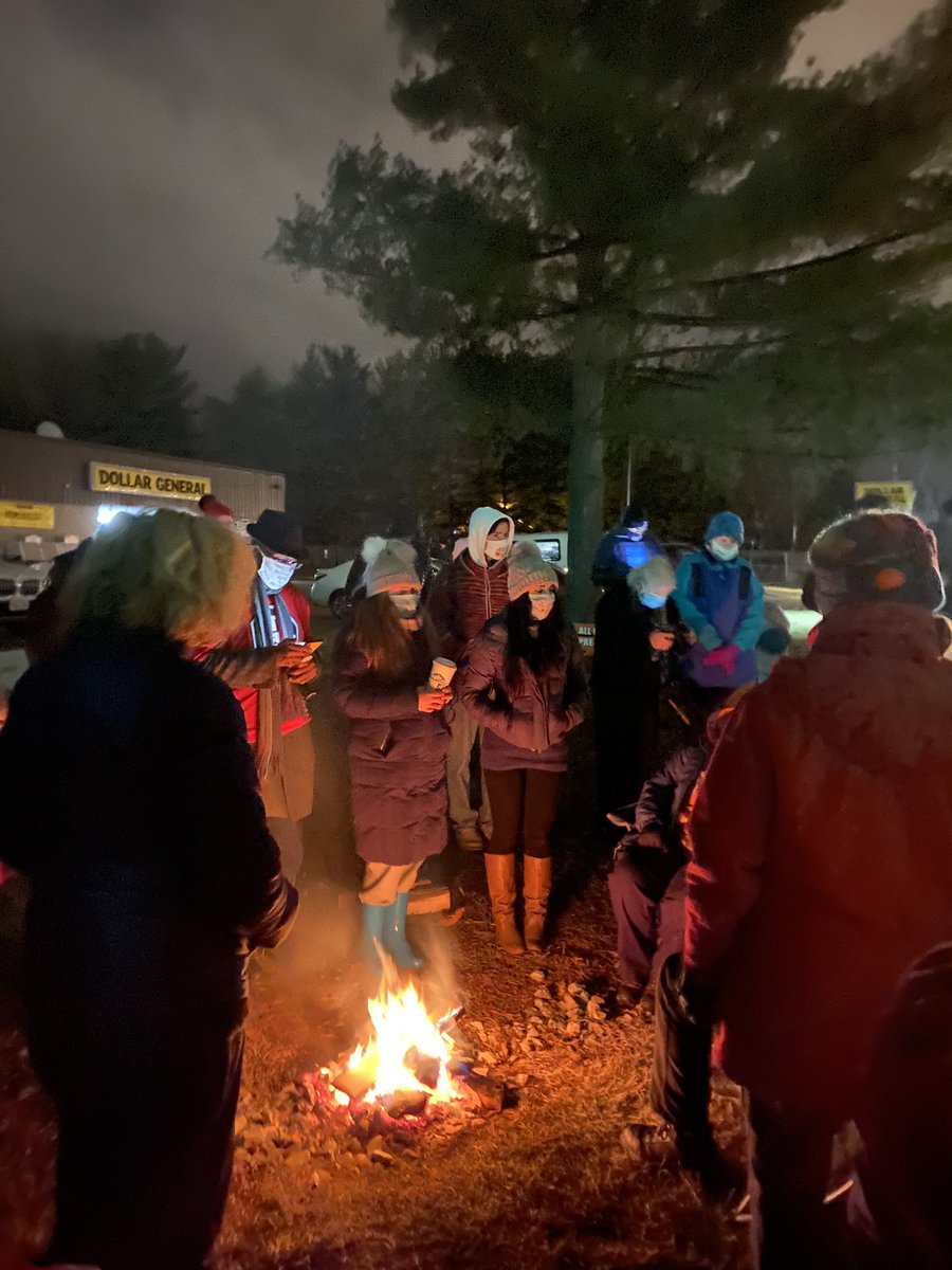 They have also built a fire. Bill Breeden is here, less than 24 hours after he accompanied Corey Johnson as his spiritual advisor. As you may have seen from my thread last night, he was traumatized by the execution, in part because they didn’t let him read Corey’s last statement.