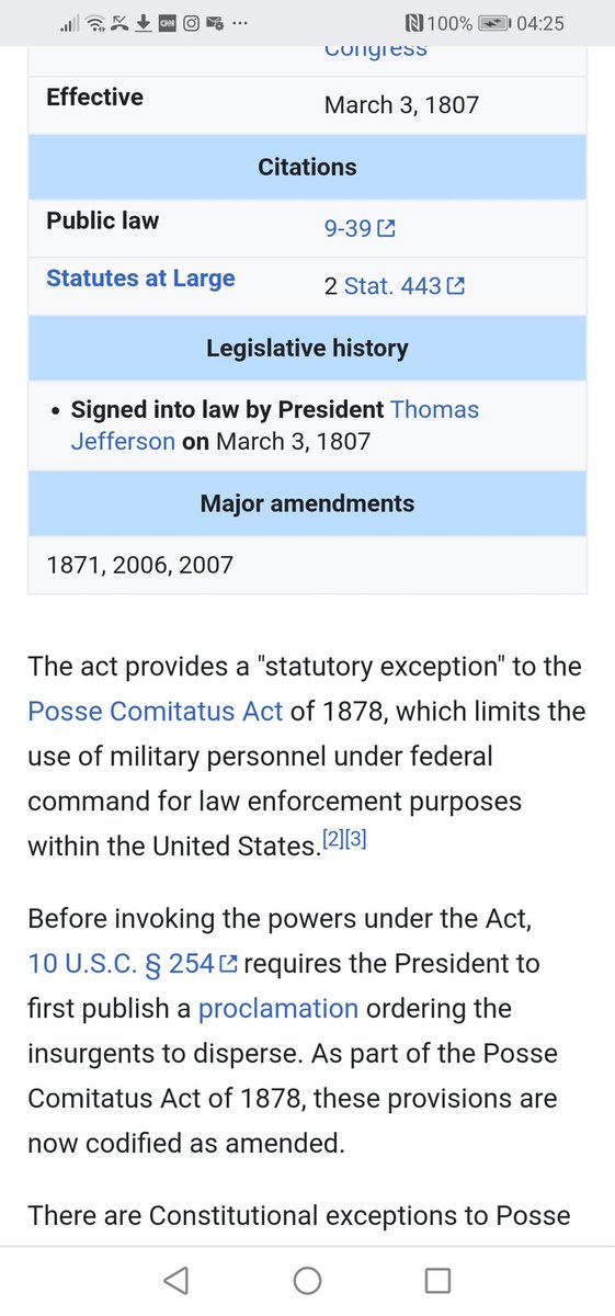 dd_mclean's tweet photo. @BillKristol Yup guess what he's planning. FIrst rule is to publish a proclamation ordering the insurgents to disperse.. which he has done..@pence you gonna call the 25th please. https://t.co/ORm1AuudVo