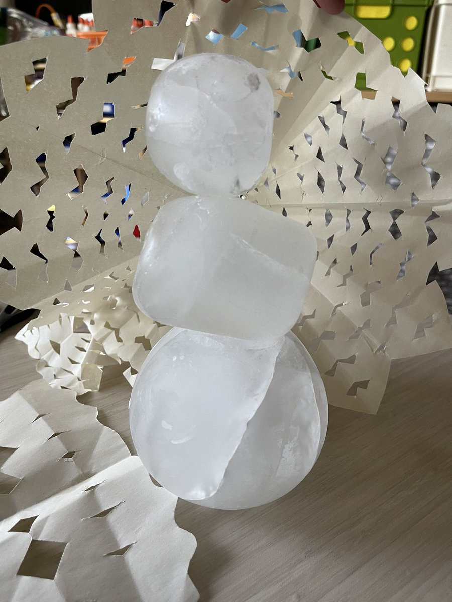 JenniferCNash's tweet photo. It was a snowman life cycle kind of day in #2BelieveAndAchieve @WilemonSTEAM #weathertools #weather #Nashis2nd #snowweek2021 #changes #TEMPERATURE #snowmenatnight https://t.co/bgZXywVHTn