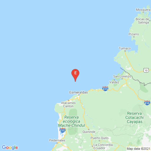 IGecuador's tweet photo. #SISMO ID: igepn2021bbtj Preliminar 2021-01-15 23:27:21 TL Magnitud:3.95 Profundidad: 5.00 km, a 27.89km de Esmeraldas,Esmeraldas,Latitud: 1.2114 Longitud:-79.7127 Sintio este sismo? Reportelo! en https://t.co/N3ijRm7ZDX https://t.co/4M78yr9NqF