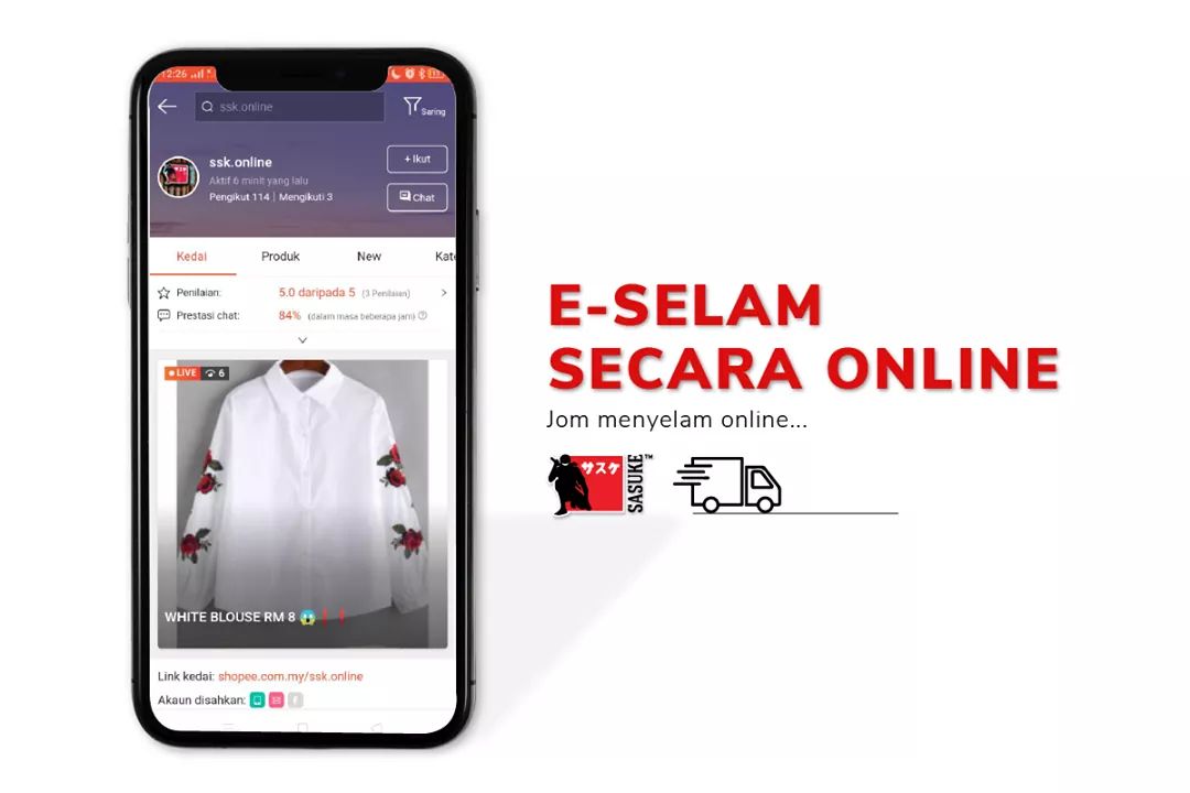 sasukeoutlet's tweet photo. KEDAI TERPAKSA DITUTUP
Tapi perniagaan masih diteruskan
.
Setaip jam di SHOPEE LIVE
#perjuanganbelumselesai https://t.co/sim6VaXghX