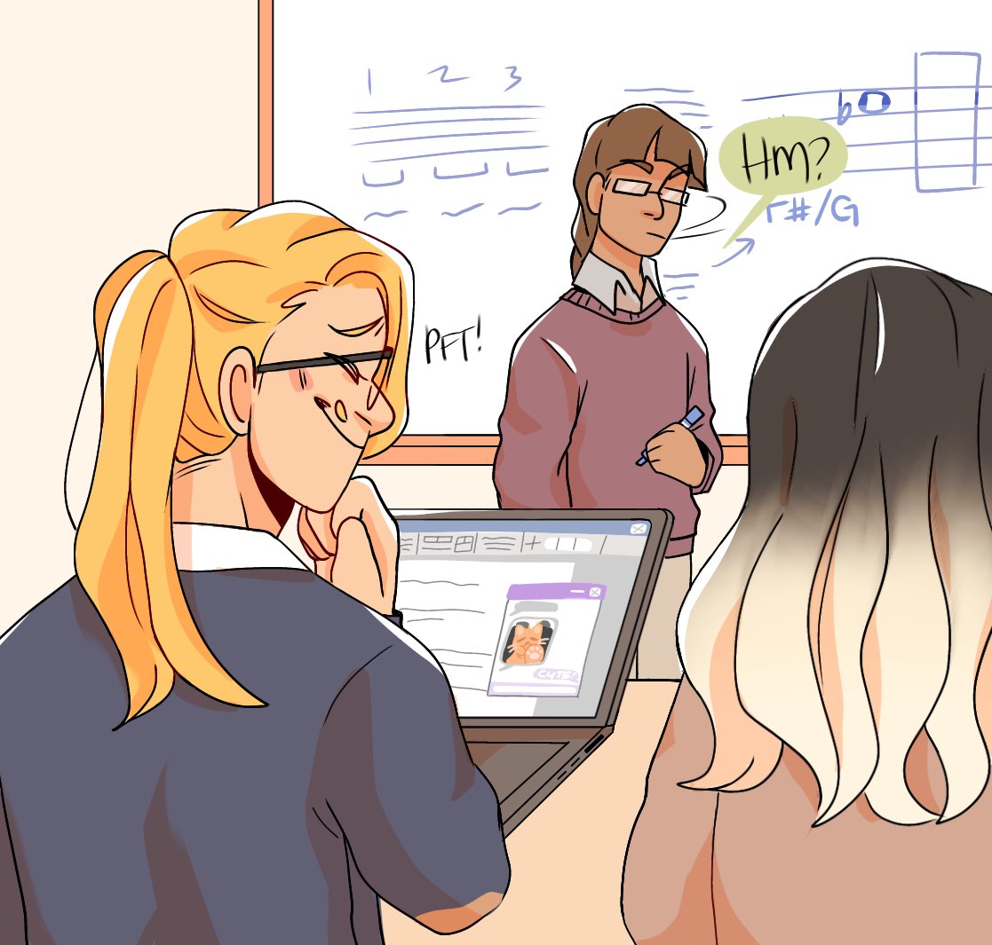 kids these days, texting in class #skateruniau #erasermic 