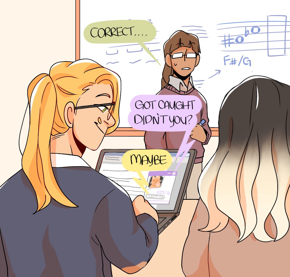 kids these days, texting in class #skateruniau #erasermic 
