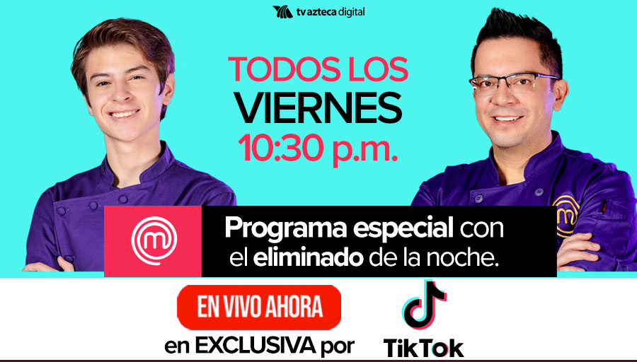 MasterChefMx's tweet photo. ¡Ya comenzó nuestro 𝗧𝗶𝗸𝗧𝗼𝗸 𝗟𝗶𝘃𝗲 con la 1⃣0⃣ eliminada de la cocina más famosa, no te lo pierdas!🍴📲 💜 #NocheMasterChef @soydiegochef @JoseRaCastillo @TikTokLatAM
➡ https://t.co/yuo1aXAf9s ⬅ https://t.co/fnZCwxpaeJ