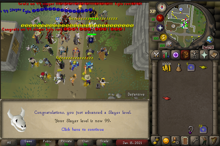 osrsbb8's tweet photo. 99 Slayer on the level 3! https://t.co/f6ZigUD2sL