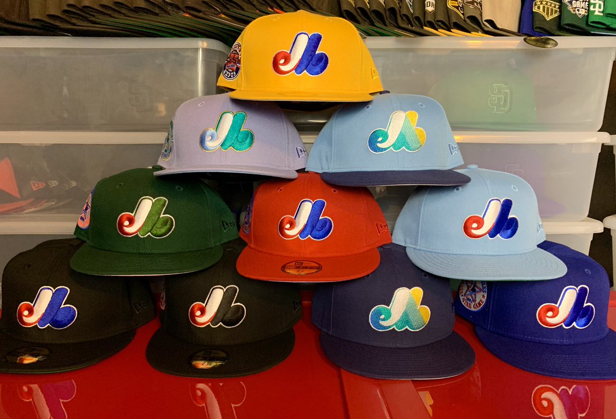 I've also embarked on another small hat journey to archive a team from the past. Here's an Expos hat pyramid,  @bensbiz!