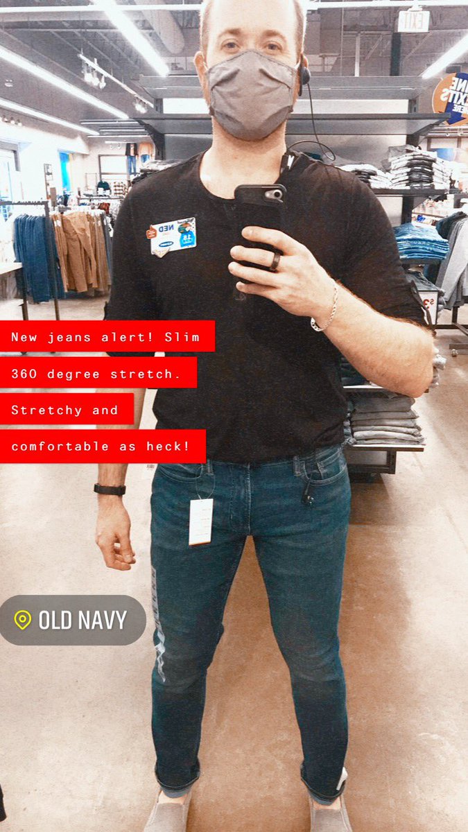 ilovethatLB's tweet photo. Gays! Old navy has an amazing new cut of jeans! Slim 360 degree stretch! #insideoldnavy #oldnavy #gapinc #fitsession #gayfit #gaysinretail https://t.co/qkkEb7S191