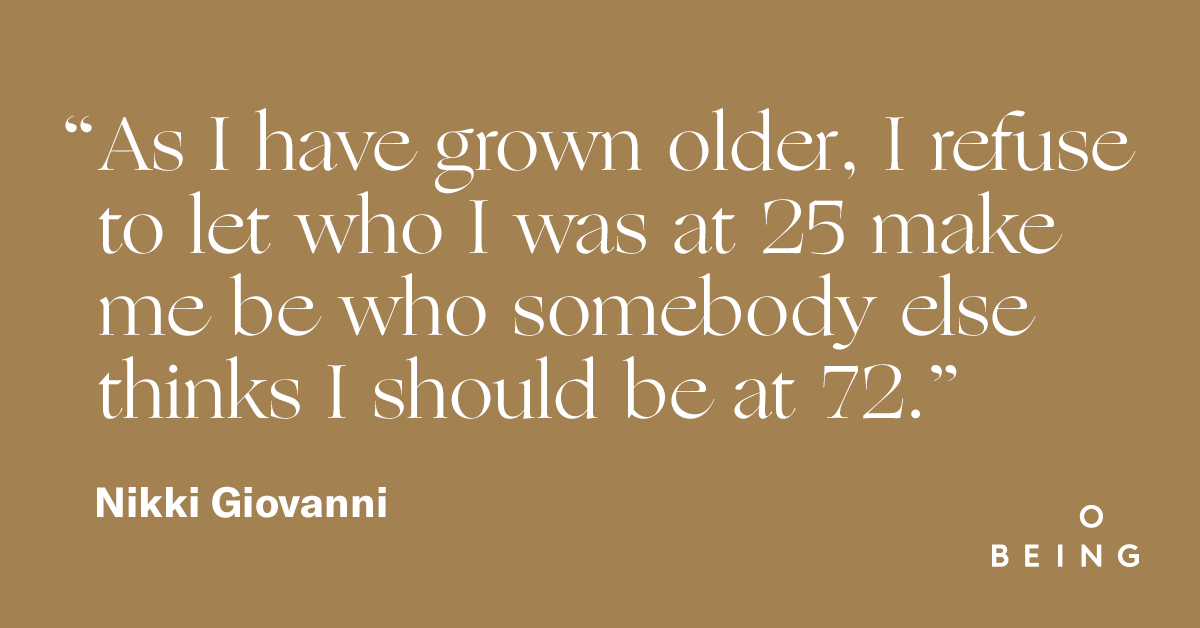 onbeing's tweet photo. Nikki Giovanni is an adored voice to a new generation — and an enthusiastic elder to us all — at home in her body and in the world of her lifetime even while she sees and delights in the beyond of it. https://t.co/LUjFSyZVAL https://t.co/B8KEjvLD9z