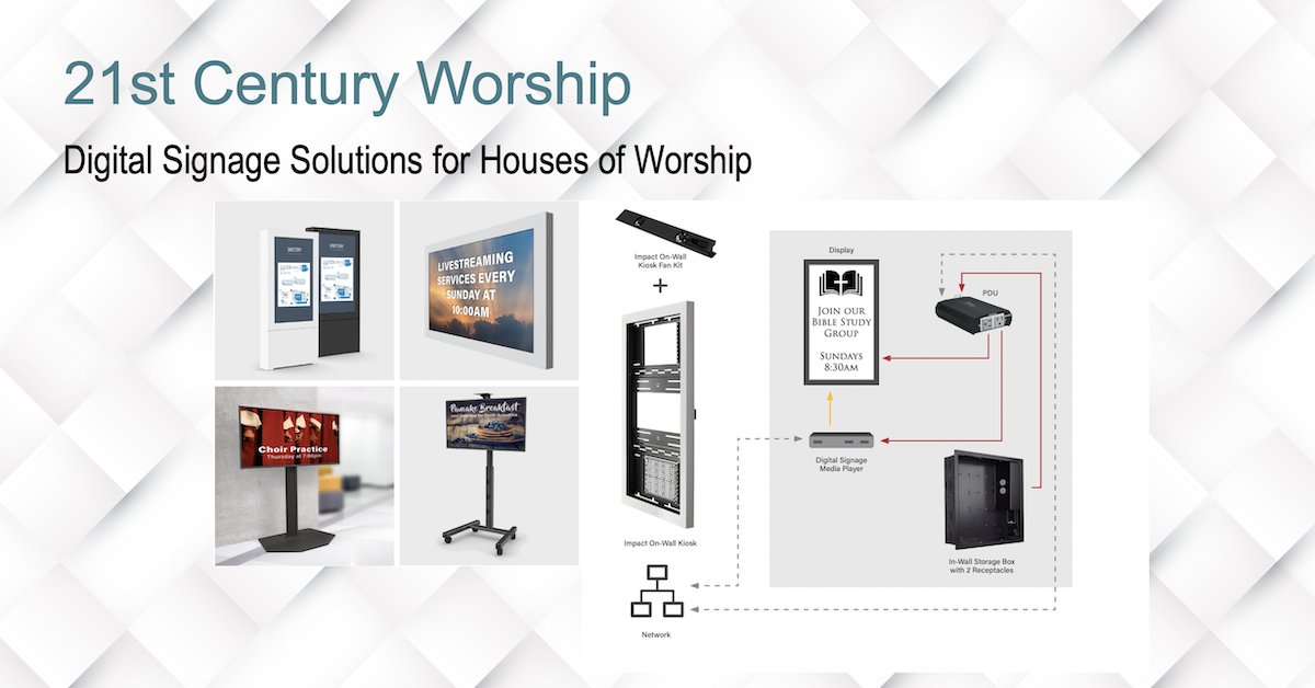 LegrandAV's tweet photo. Keep your House of Worship connected with digital signage solutions that provide dynamic messaging for notifications, wayfinding, announcements, safety procedures and more. Our guidebook has diagrams built for HOW.
https://t.co/MGnQXqw7eD
#AVforHOW #DigitalSignage #LegrandAV https://t.co/ChTfhqfTWG