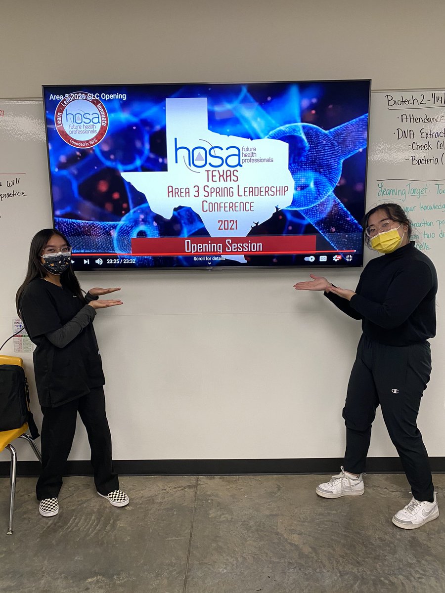 LLucey11's tweet photo. @IrvingHigh @IrvingHighHOSA officers celebrating opening session for Area 3 HOSA Spring Leadership Virtual Conference. @iisdCTE #area3iskey https://t.co/9IZoNiwEqC