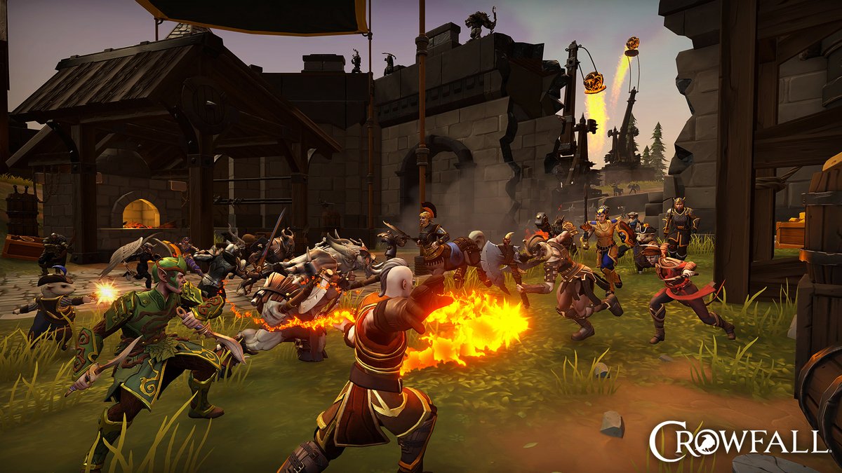 CrowfallGame's tweet image. #Crows, join the battle in the spectacular #saturdaysiege event at DiS Castle in Trinity starting SATURDAY at 10:30 PM EST.  #siegesaturday #SRO