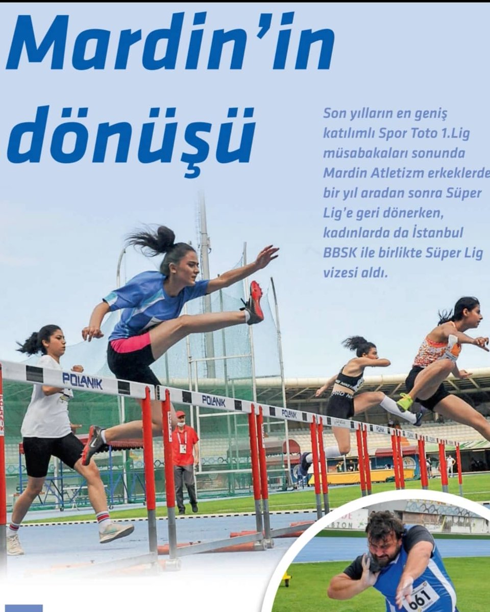 mmcura's tweet photo. "MARDİN'İN DÖNÜŞÜ"                                 Türkiye Atletizm Federasyonu tarafından yayınlanan dergide Kulübümüzün 1.ligdeki başarısına geniş yer verdi.                                              
Mardin Atletizm Spor Kulübümüz 2 takımla SÜPER ligde https://t.co/YjnCuklXdn