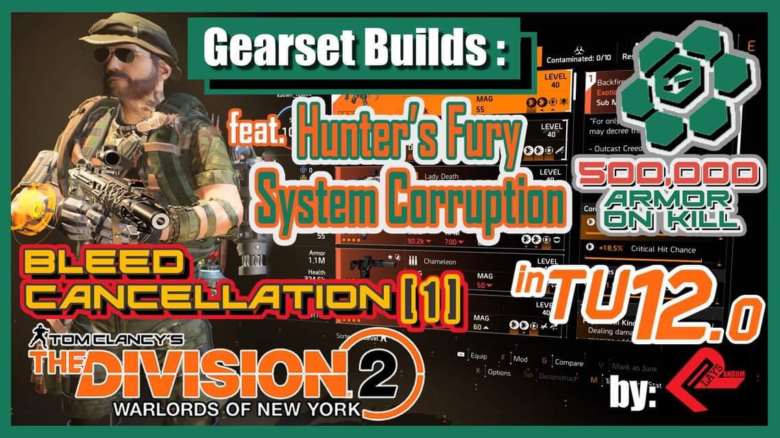 RandomPlaysOff's tweet image. Bleed from Backfire Exotic SMG won't be problem now. This build gives you 500,000 armor on kill, more than enough to sustain the Backfire SMG bleed damage. #TIPSbyRandomPlays #SystemCorruption #HuntersFury #TheDivision2

youtube.com/watch?v=5GOOmG…