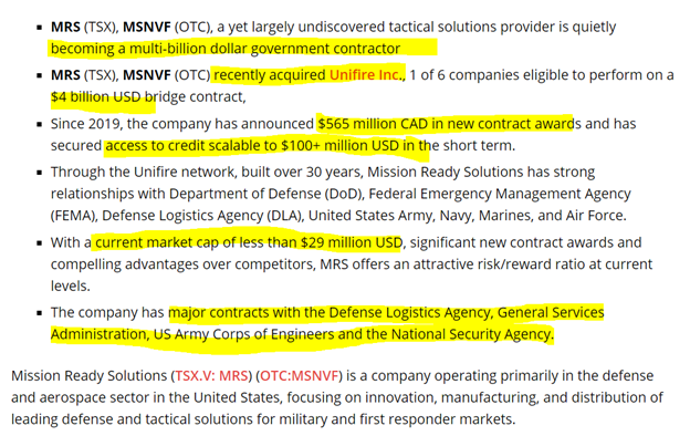 Investandbefree's tweet photo. Finally! Sorry all. 

$MSNVF

- Govt/DoD supplier
- Rev exploded in the 3rd and 4th qtr to 5X market cap
- Potential to expand that more than 12X market cap
- Owns Unifier with a 2.2Bln govt contract in place
- current $30M marketcap

Massively undervalued

@Manpree31938145 https://t.co/w55DM6UZZM