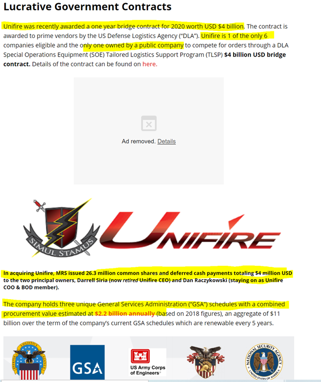 Investandbefree's tweet photo. Finally! Sorry all. 

$MSNVF

- Govt/DoD supplier
- Rev exploded in the 3rd and 4th qtr to 5X market cap
- Potential to expand that more than 12X market cap
- Owns Unifier with a 2.2Bln govt contract in place
- current $30M marketcap

Massively undervalued

@Manpree31938145 https://t.co/w55DM6UZZM