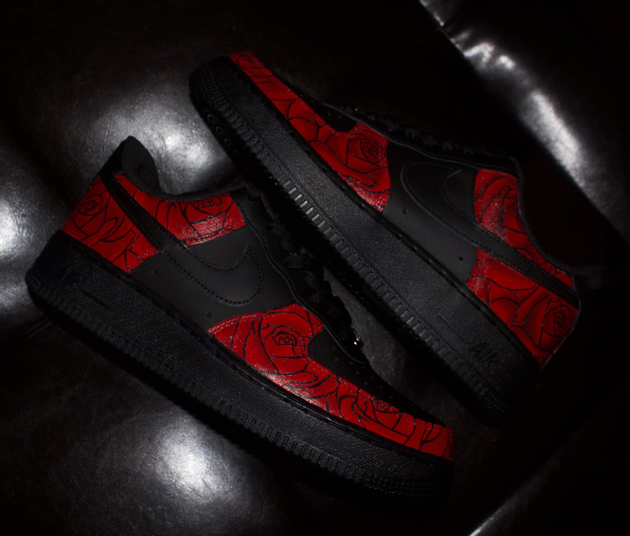 Af1 hot sale black rose