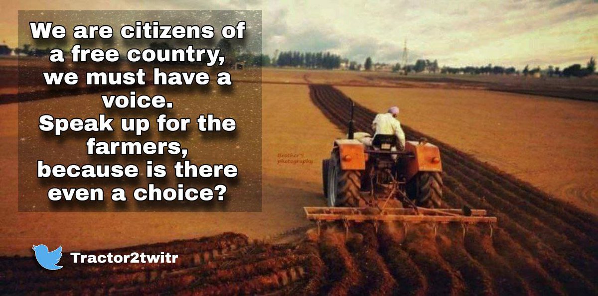 Tractor2twitr's tweet photo. Farmers in India are dying under the pressure of loans, crop price crashes and Govt apathy. 

Why do we not speak up to help our farmers? Why do we keep mum thinking Farm Laws are not our issue?
 Wake up before it's too late! 

#RoarForFarmersRights https://t.co/UoUKqbydb5