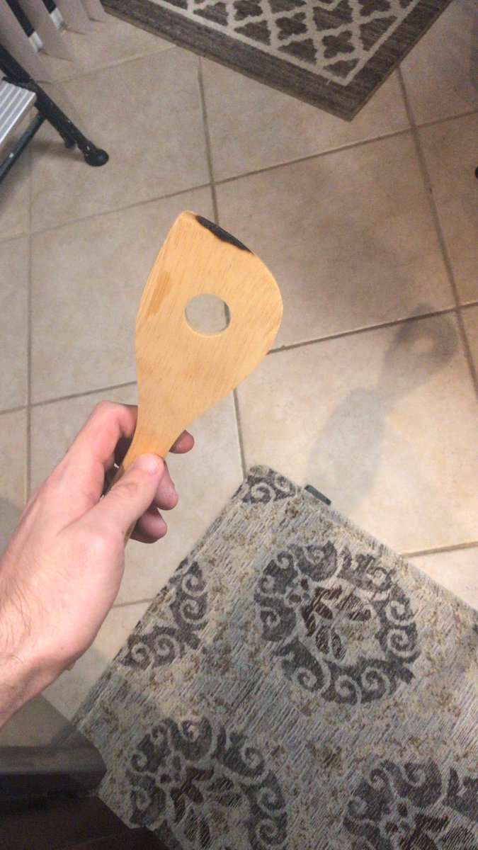 how did i burn a wooden spoon