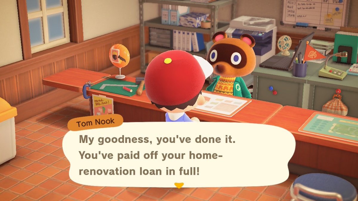 jchambers444's tweet photo. I finally accomplished paying off my loans in Animal Crossing today! Now I can focus on trying to get my 4 star island to 5 stars and finishing the museum collections. https://t.co/YJIT6E5kSq
