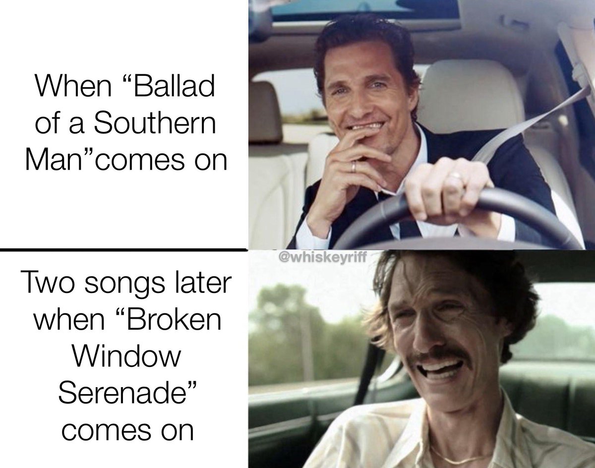 WhiskeyRiff's tweet photo. We don’t skip Whiskey Myers in this car. https://t.co/r5V4NoZJ6Q