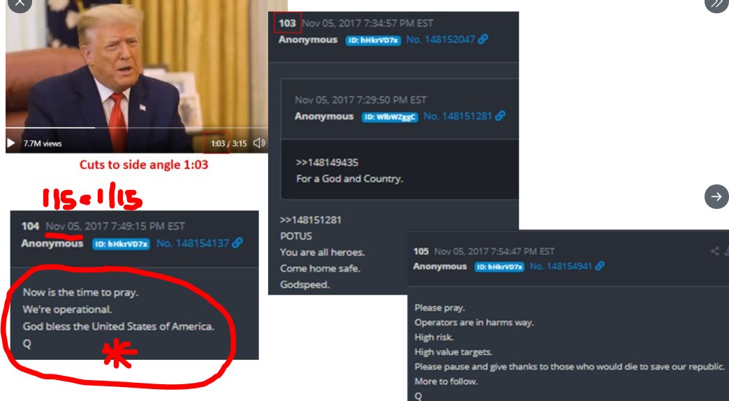 Now is the time to pray115 (today)T-2War'ningWhen a woman's going to give birth, her water breaks. Note Lin said 3-1/2 yrs in the vid in 1st post in this thread.Shepherds are watching the sheep. Note my typo in No. in first post in linked thread.  https://twitter.com/LovesTheLight/status/1337595188601102338