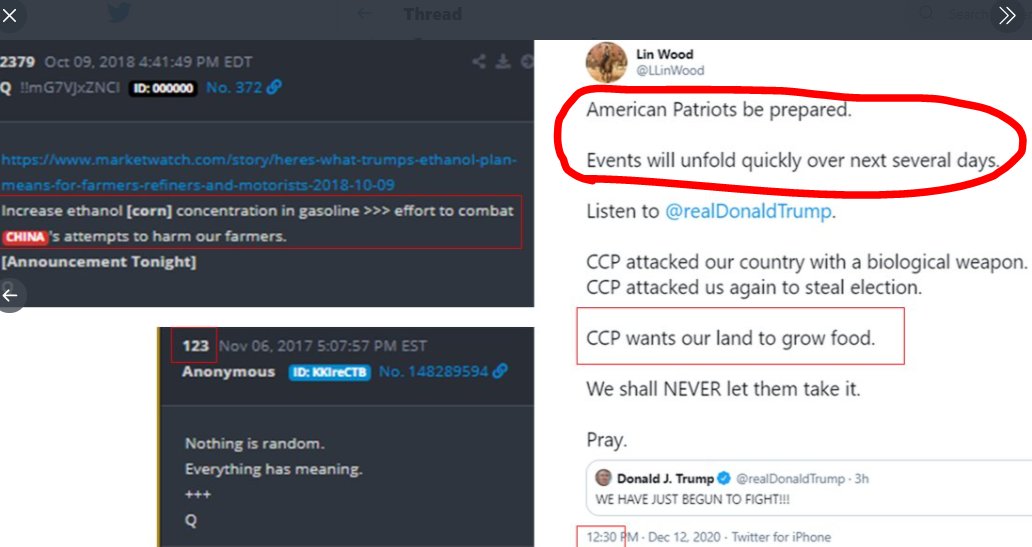 Now is the time to pray115 (today)T-2War'ningWhen a woman's going to give birth, her water breaks. Note Lin said 3-1/2 yrs in the vid in 1st post in this thread.Shepherds are watching the sheep. Note my typo in No. in first post in linked thread.  https://twitter.com/LovesTheLight/status/1337595188601102338