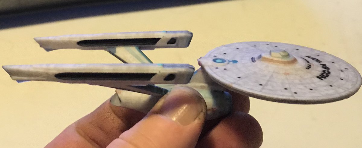 TiberiusKirk15's tweet photo. So happy to have the U.S.S. Tripoli NCC-64107 from @GamePrint Looks great as a Constitution Class! Looking forward to having more made. https://t.co/i7cRJouyhR