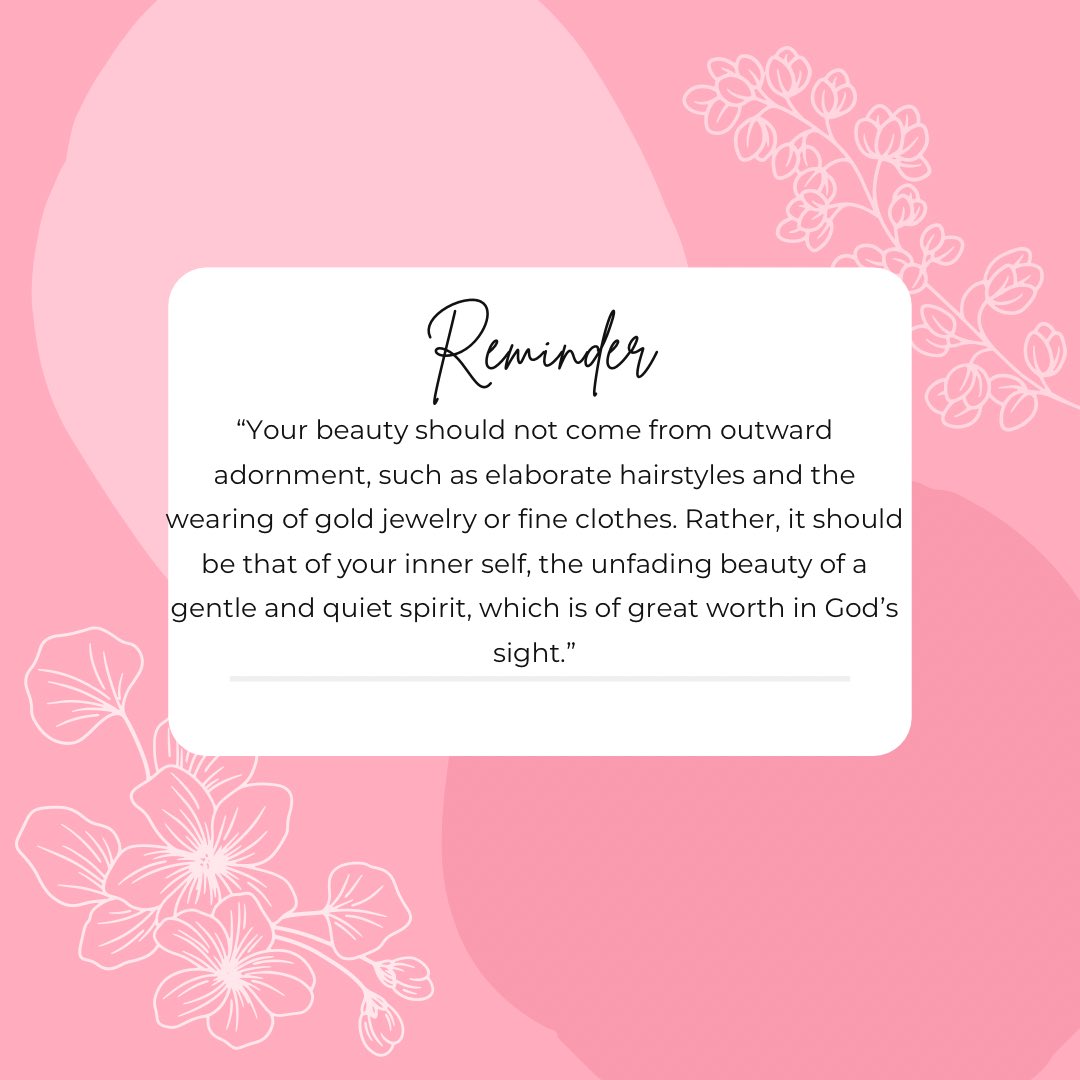 BnBLashCo's tweet photo. A Daily Reminder About Our Inner Beauty, This Scripture Comes From 1 Peter 3:3-4 (NIV). Feel Free To Share This With Others!. #innerbeauty #faith #beauty #godlywoman #Cosmetics #womenempowerment #womensupportingwomen #weareallqueens https://t.co/7smLRl7Yr2