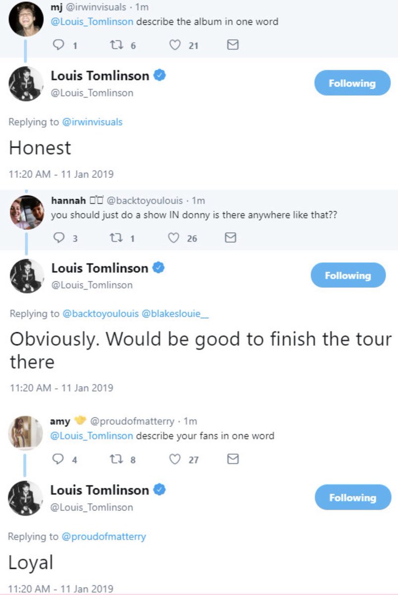 louis makes us feel very seen as fans. from his support to every realm of his fan base, to his willingness to connect with us through merch, shows and twitter.