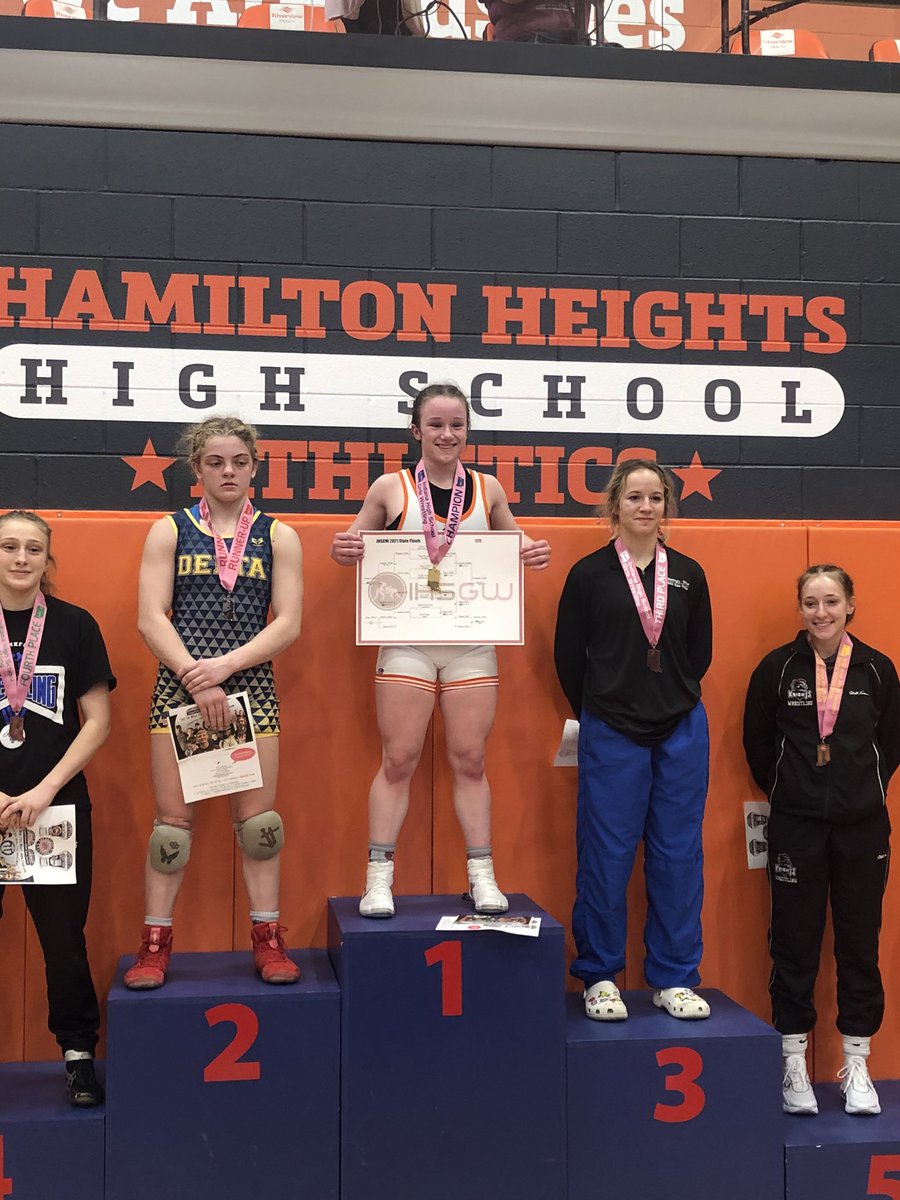 IHSGW Finals: 120 Cailin Campbell wins 7-6 in the finals to claim her 2nd Girls State Title!