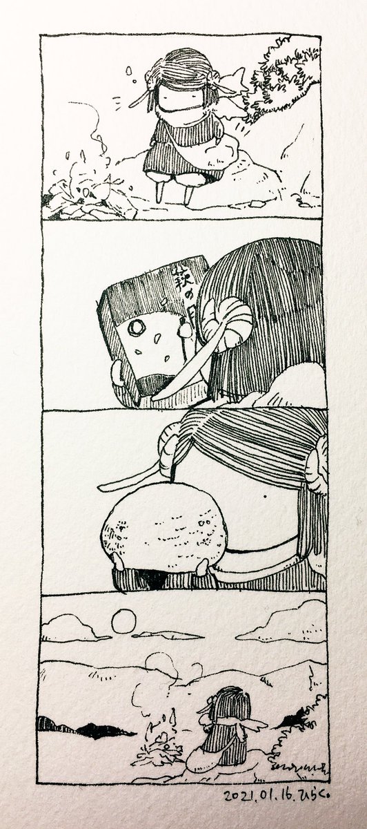 1/16:
萩の月は日本の有名な銘菓です。
"Hagi no Tsuki" is a famous Japanese confectionery.
#Pavot #ペン画 #萩の月
