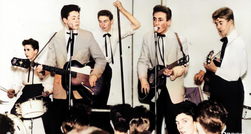 After seeing how well Paul can play the guitar, John invites him to join his band.The two quickly become close friends- going over each other’s houses to hang out and play music together.The Quarrymen begin to perform at clubs in Liverpool, including the Cavern Club, in 1957