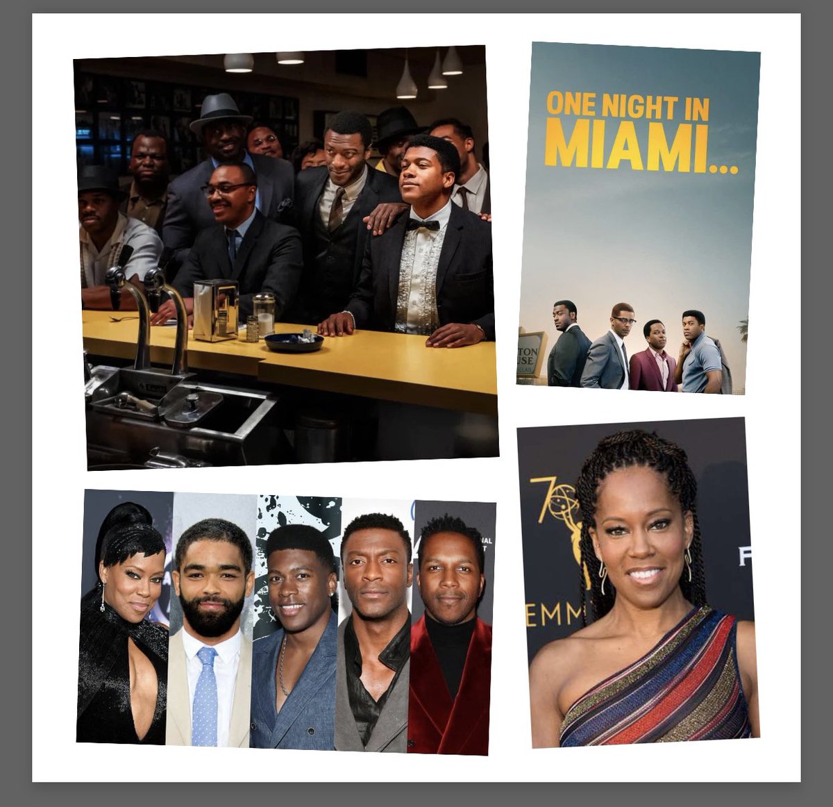 ResumesEssays's tweet photo. We support Director @ReginaKing’s movie! #OneNightInMiami ⭐️⭐️⭐️⭐️⭐️ #RaceRelations #MalcolmX #MLKBday #MLK #SamCooke #JimBrown #MuhammadAli  Great Job!! #Excellence @leslieodomjr @BerniceKing @OfficialMLK3 @kingsleyadir #EliGoree @AldisHodge #INSTANTCLASSIC @PrimeVideo @amazon https://t.co/lFvCytCxUr