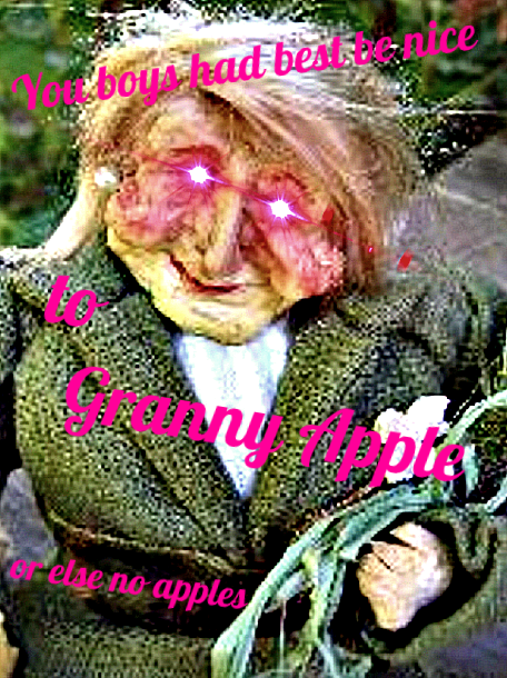 CharacterMan7's tweet image. Granny Apple #CharacterMan #meme