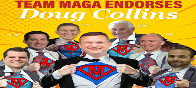 4/7 - Collins is supported by a group- Roger Stone - talking "good v. evil" day B4 at rally- Michael Flynn - talking "good v. evil" day B4 at rally- Papadopoulos, as noted, talking 1776 day B4 attack- Kerik close w/ Giuliani for ~30 years- Giuliani is an ex-client of Pierce