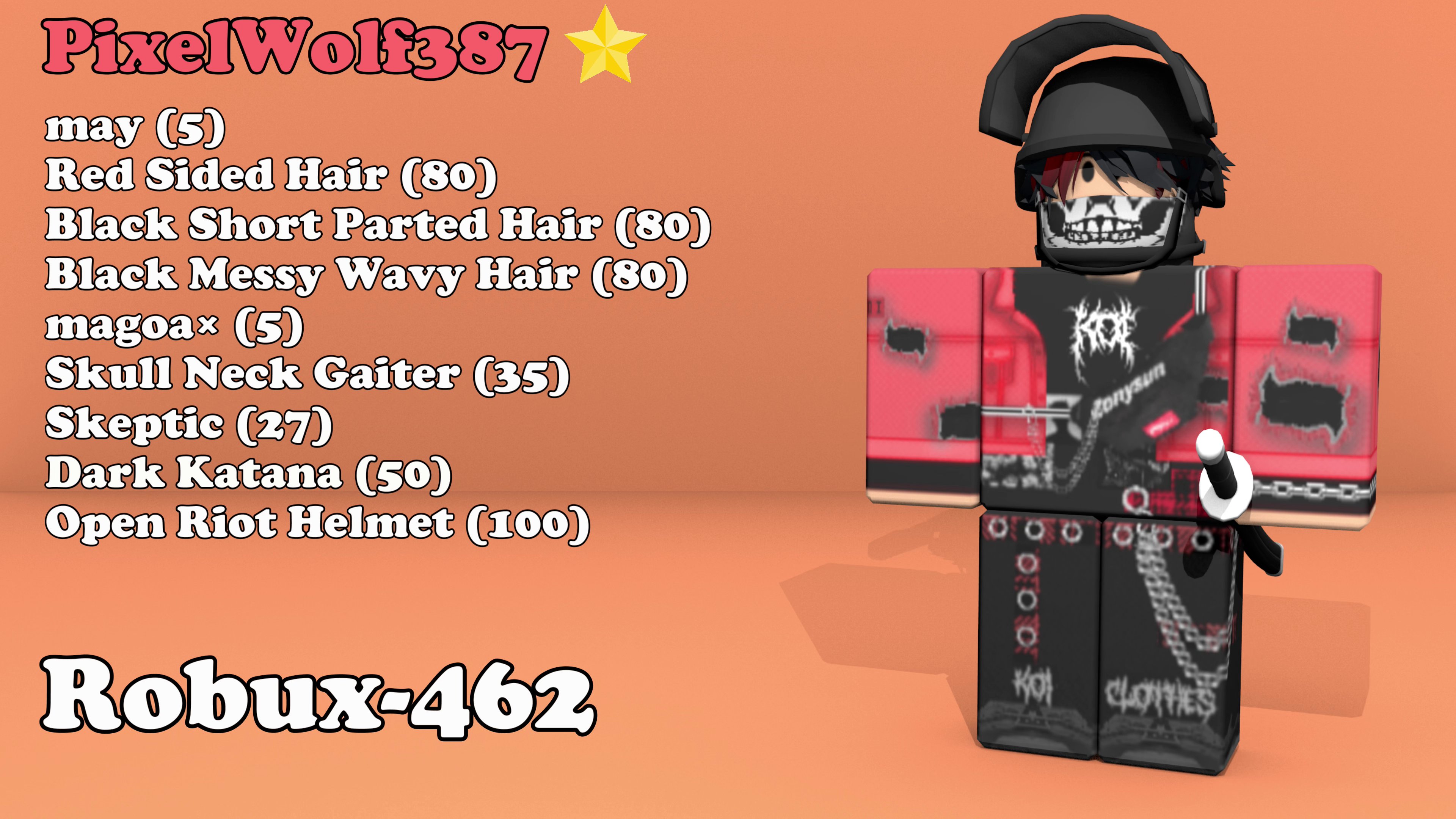 Black Messy Popular Wavy Hair - Roblox