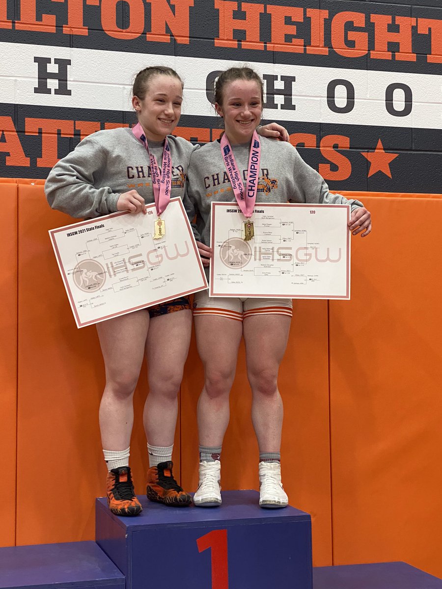 Twin Champions for Cailin and Catie Campbell at the IHSGW State Finals on Friday night