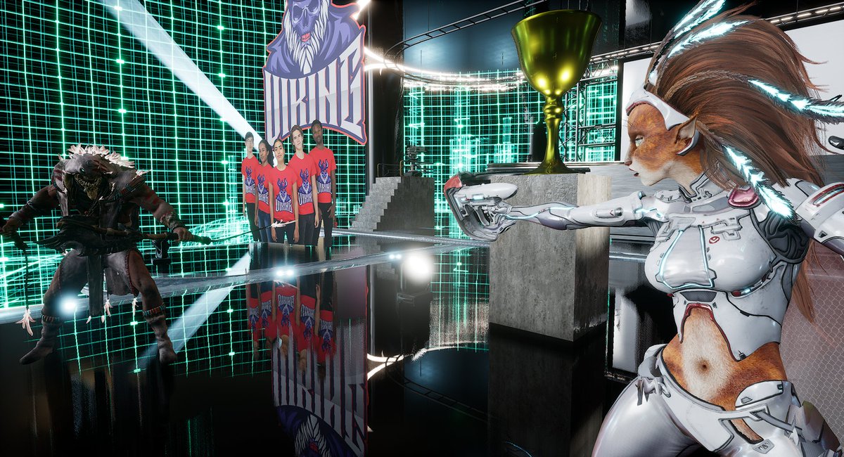 getingamestudio's tweet photo. Petit lot de photos prises depuis le virtual set ! Ca se présente plutôt bien :-) #unrealengine #TwitchRecap2020 #eSports #esport #virtualset #getingame #WIP #leveldesign  #Trending https://t.co/o1AOctNkVA