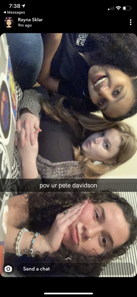 lucycaroline910's tweet photo. before, during, and after interviewing pete davidson I’m literally on cloud 9 wow https://t.co/POqTD6IcOb